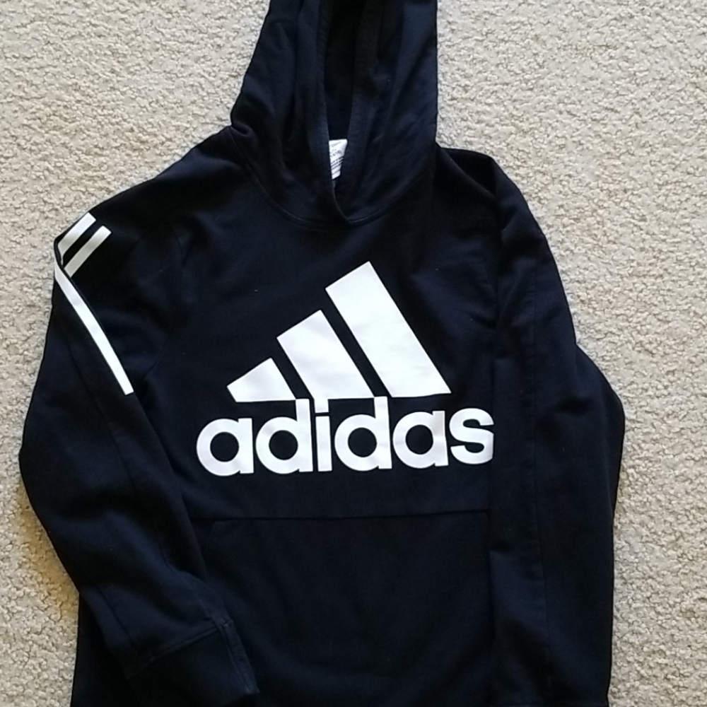 Boys Adidas Hooded Sweatshirt